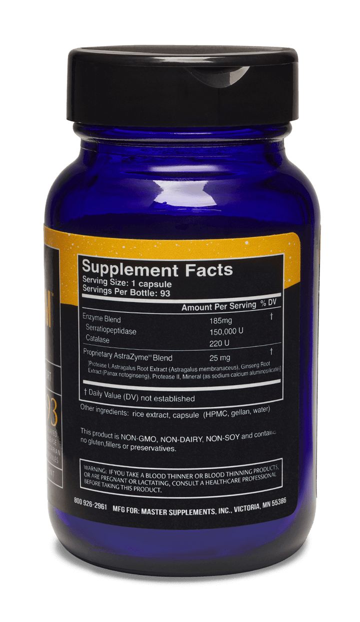 Master Supplements US Enzymes Serraxym 93 cápsulas de apoyo musculoesquelético