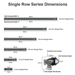 Black Oak LED Pro Series 3.0 Single Row 20" Light Bar Combo Optics Black Housing