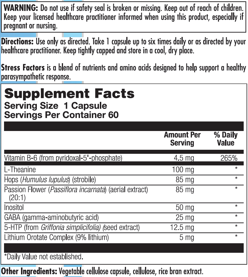 Allvia Stress Response 60 Vcaps Supports Mood Balance and Stress Relief