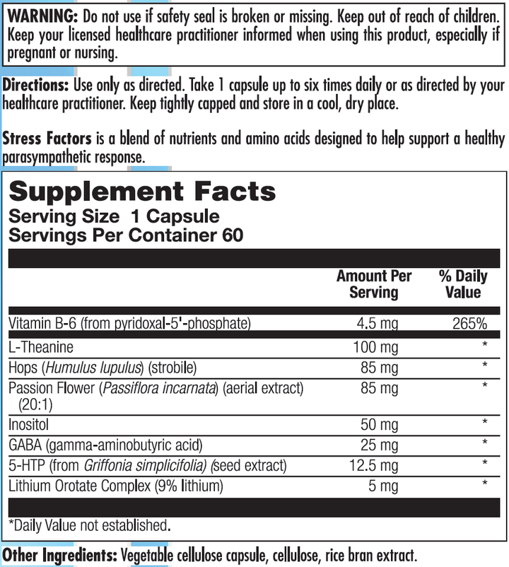 Allvia Stress Response 60 Vcaps Supports Mood Balance and Stress Relief