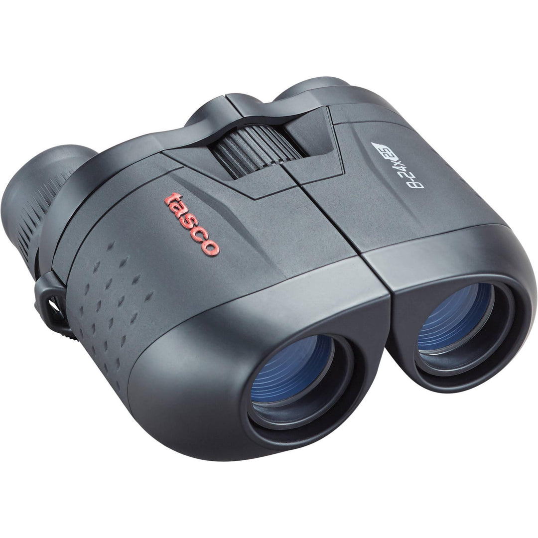 Tasco Essentials Binocular 8 24x25mm Black Zoom Box Porro Compact Optics 6L