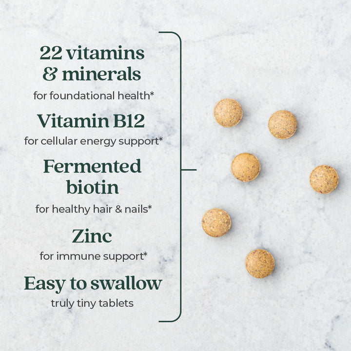 New Chapter Tiny Tabs Multi 192 Tabs Multivitamínico de alimentos integrales para el bienestar diario