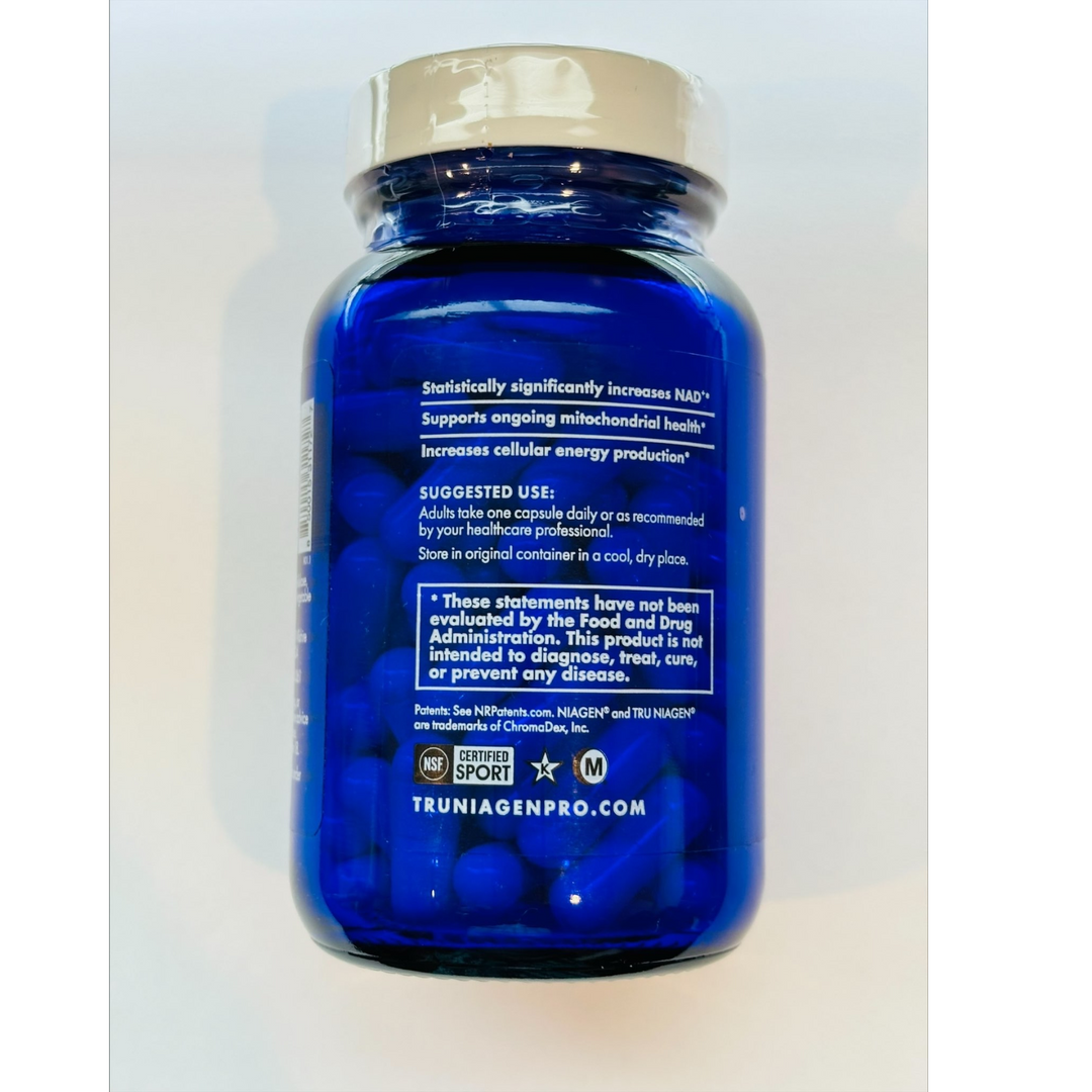 Tru Niagen - Suplemento potenciador de energía celular (300 mg, 90 cápsulas vegetarianas, paquete de 2)