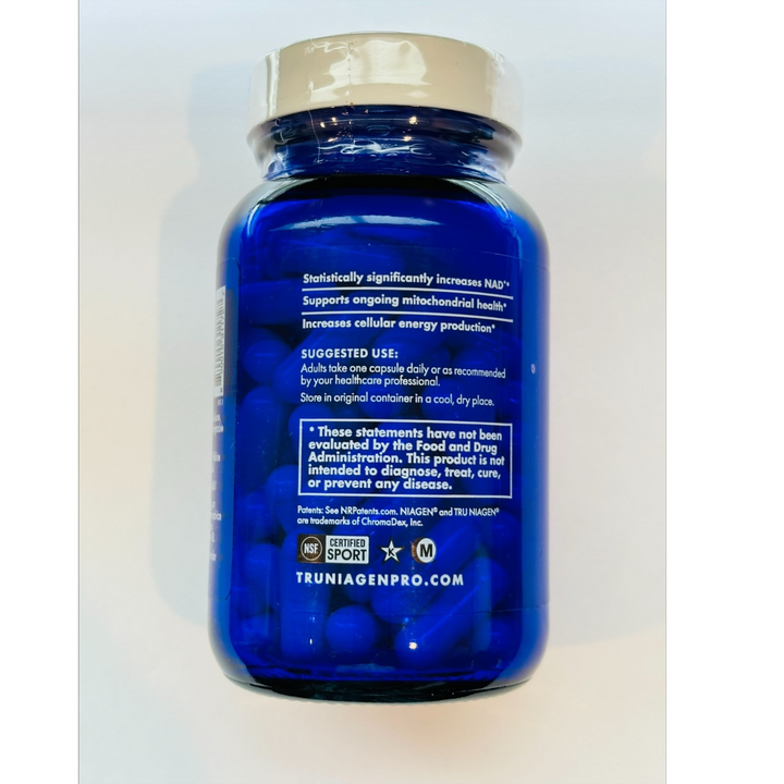 Tru Niagen - Suplemento potenciador de energía celular (300 mg, 90 cápsulas vegetarianas, paquete de 2)