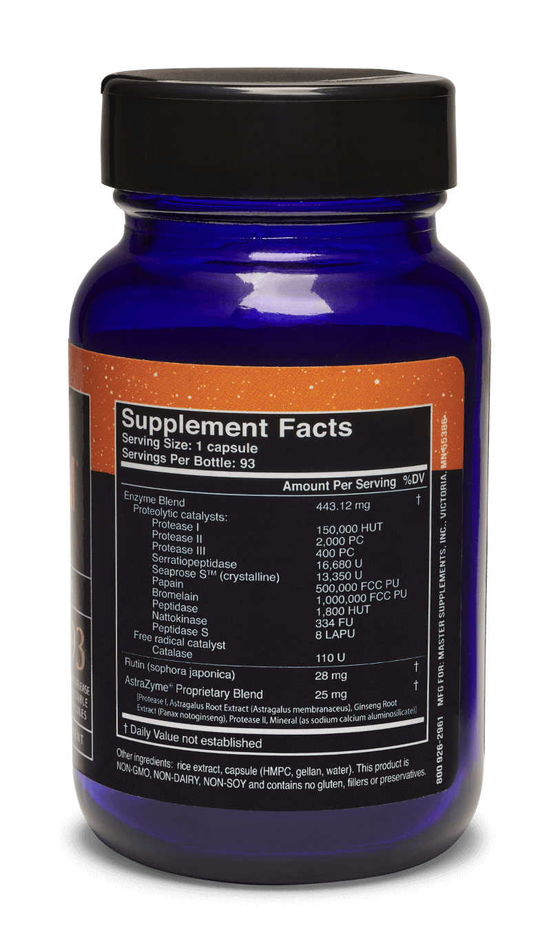 Master Supplements US Enzymes Theraxym 93 Cápsulas - Apoyo Sistémico para la Salud de las Articulaciones