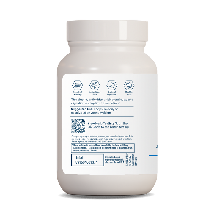 Ayush Herbs Trifal Digestive Support Supplement Women and Men 90 Caps