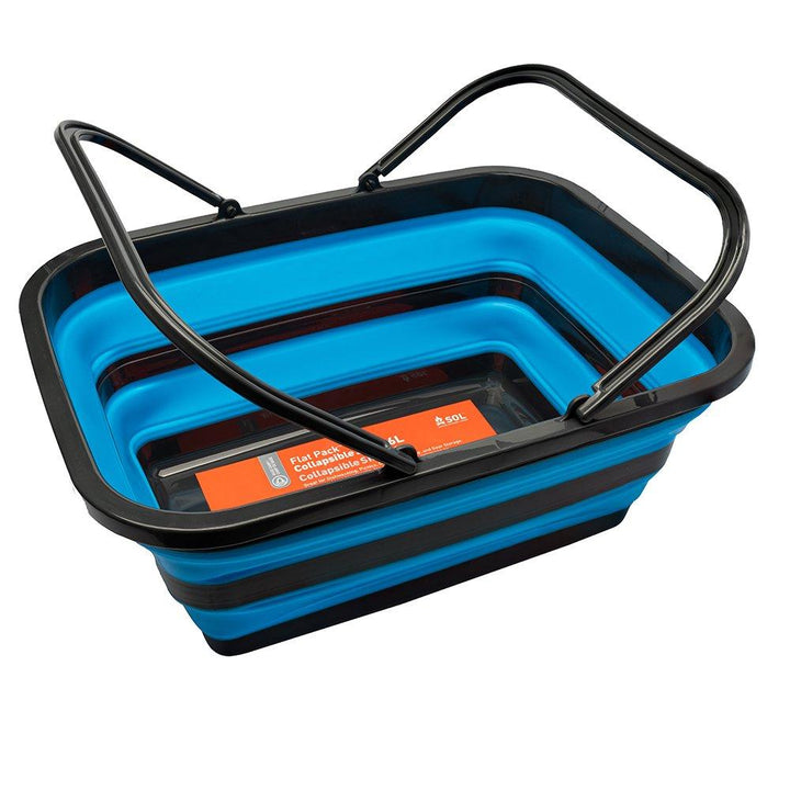 Survive Outdoors Longer Flat Pack Sink 16L Collapsible Camping Wash Basin