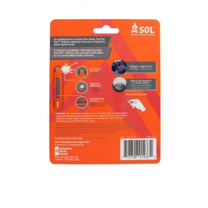 Survive Outdoors Longer Starter Lite Micro Sparker 2ct Orange Emergency Tool