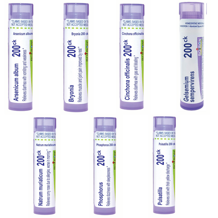Paquete de 7 remedios homeopáticos V de Laboratorios Boiron para la temporada de resfriados