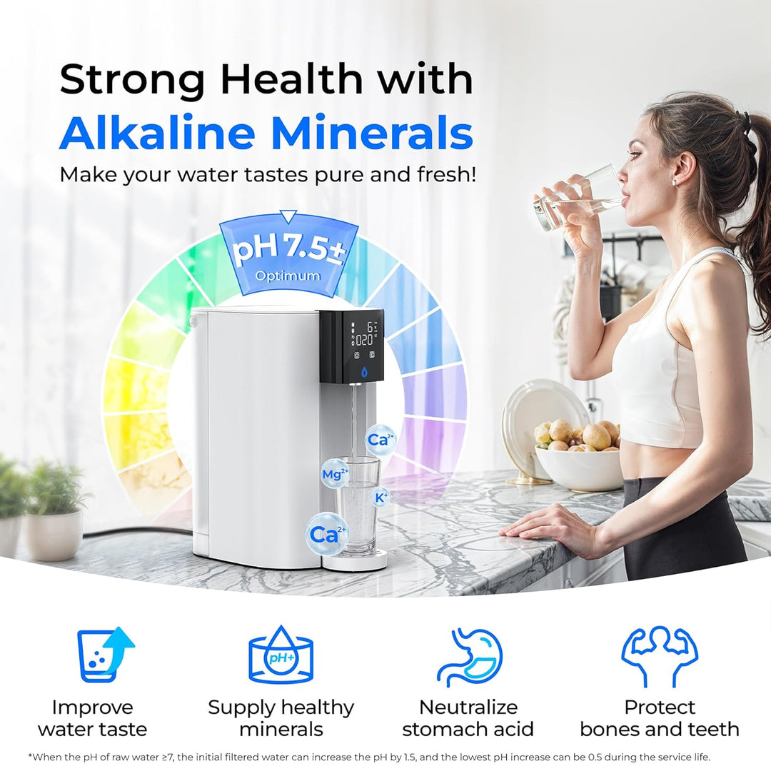 Sistema de filtro de agua alcalino de ósmosis inversa CoreRO para encimera Waterdrop C1SL