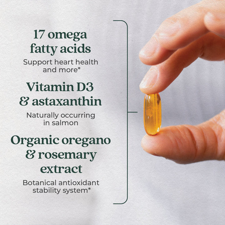 Aceite de pescado New Chapter Wholemega 60 cápsulas blandas para una salud cardíaca óptima