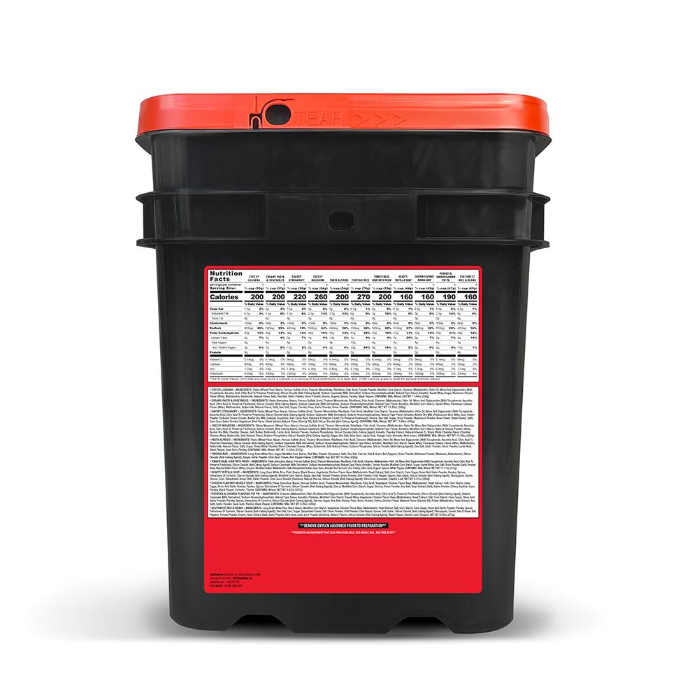 60 Day 1 Person 120 Serving Entre Only Grab and Go Bucket