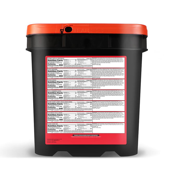 7 DAY 1 PERSON 52 SERVINGS (4 ENTREES 2 BREAKFASTS 2 BEVERAGES) BUCKET
