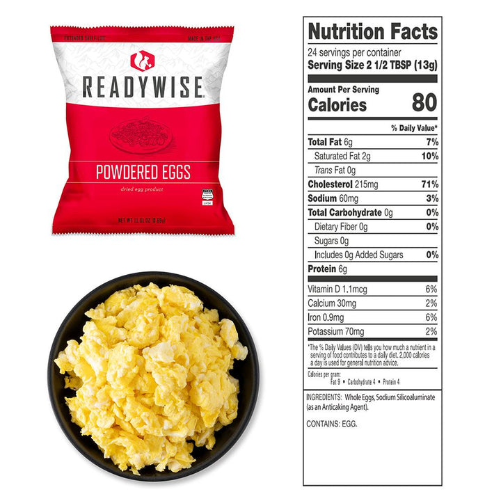 144 Servings Powdered Eggs Bucket