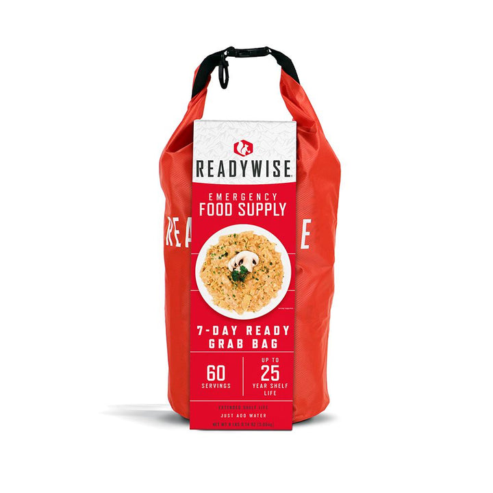 Readywise 7 Day Emergency Dry Bag 60Servings Breakfast - Entree Grab and Go