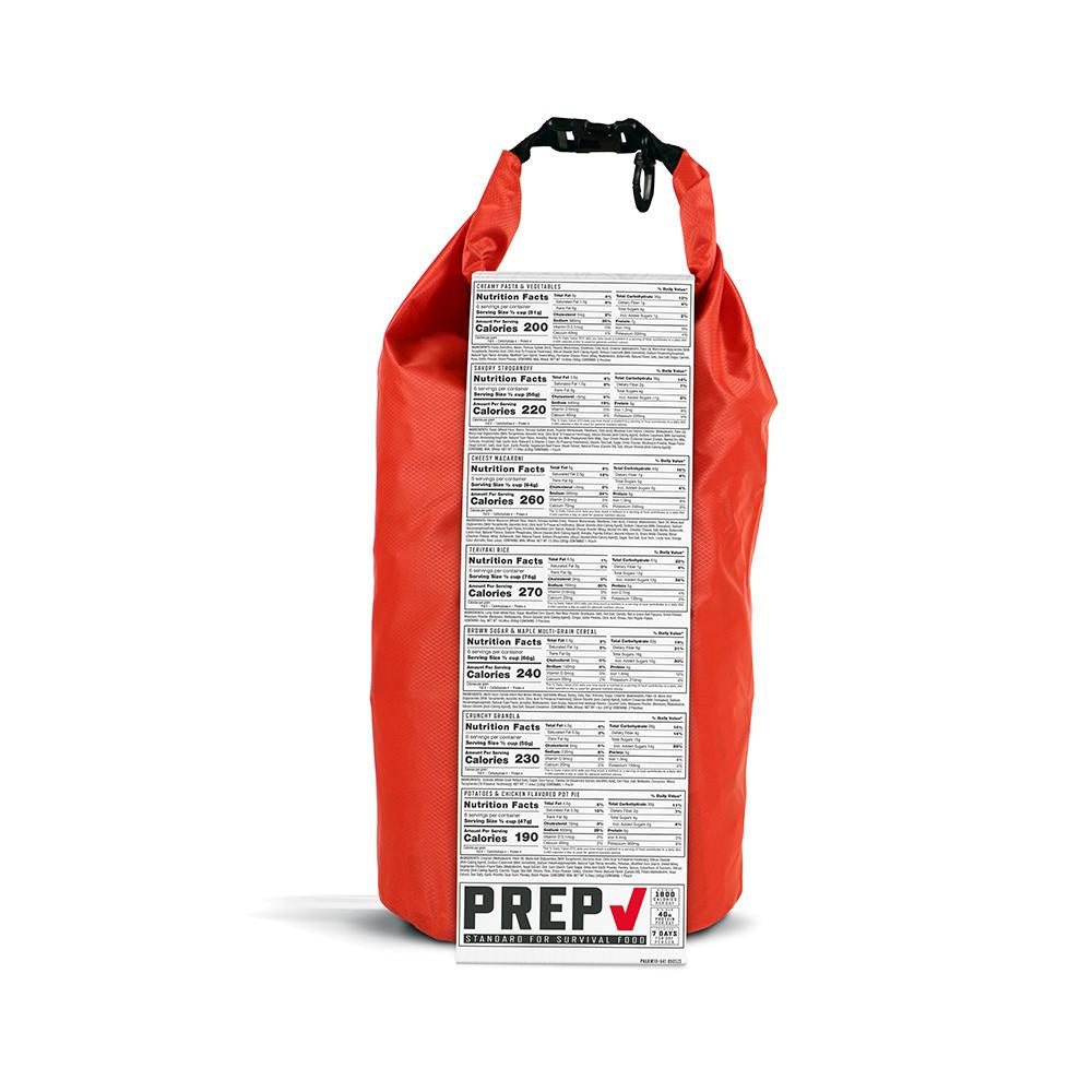 Readywise 7 Day Emergency Dry Bag 60Servings Breakfast - Entree Grab and Go
