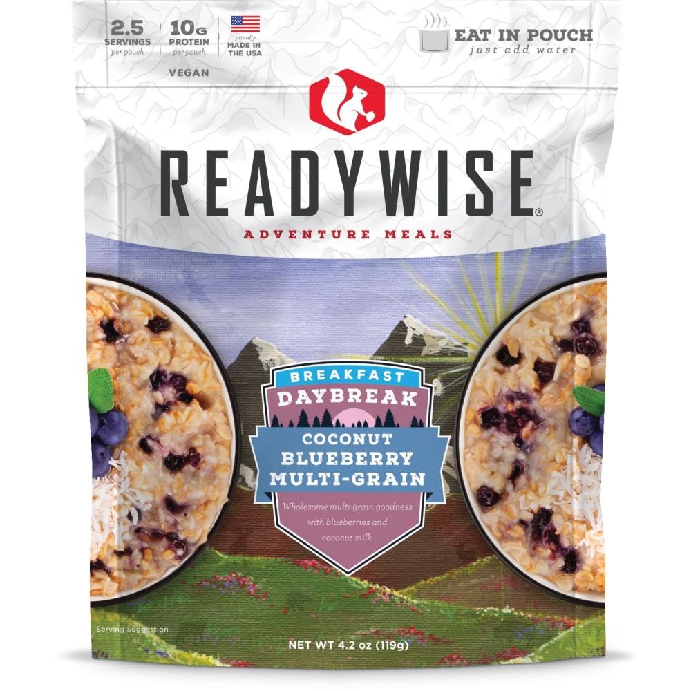 ReadyWise Daybreak Coconut Blueberry Multigrain Meal Pouch 4 oz Quick Prep