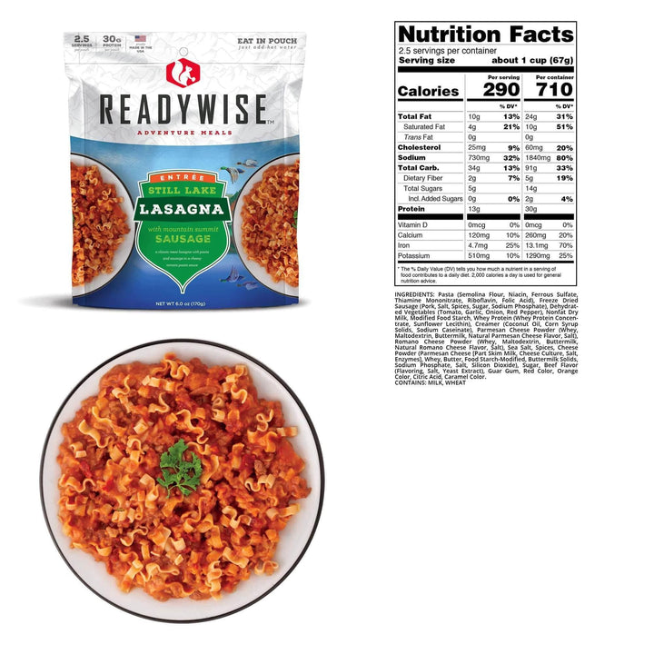 Kit de supervivencia de alimentos de emergencia ReadyWise Camping Favorites Pack de 9 unidades