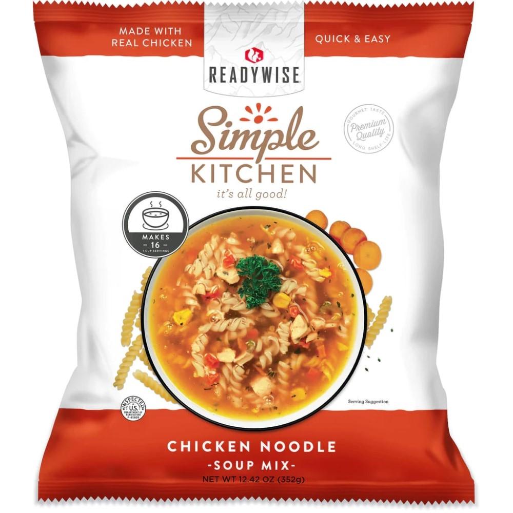 ReadyWise Chicken Noodle Soup Mix 16 Serving Pouch Simple Kitchen Meal Prep