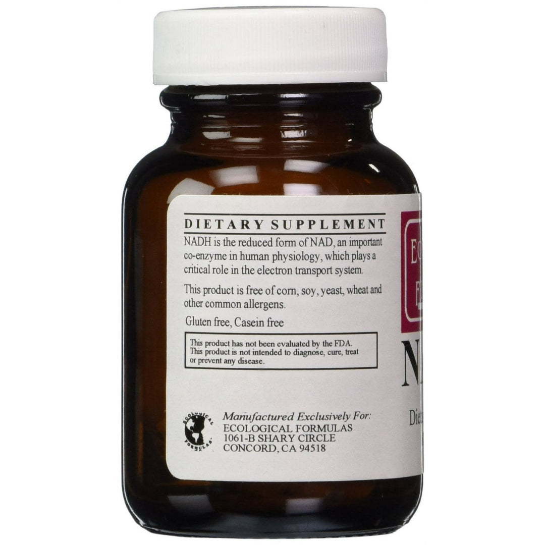 Fórmulas ecológicas NADH 5 mg 60 cápsulas que favorecen la energía y la concentración