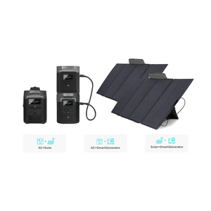 EcoFlow DELTA Max 2000 Portable Power Station + Qty 4 110W Solar Panel 5 KIT