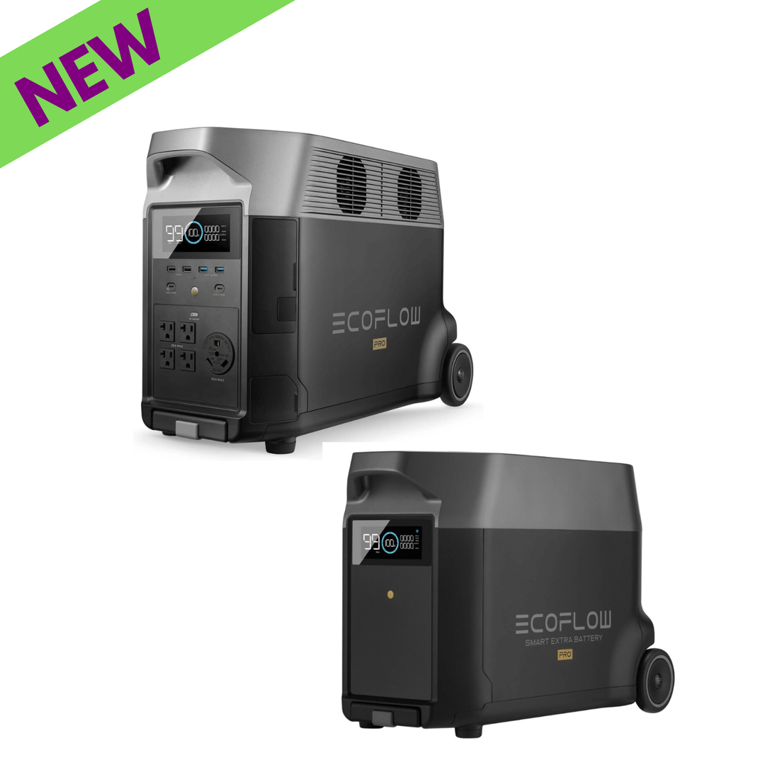 EcoFlow DELTA Pro Power Station 3600Wh + DELTA Pro Extra Battery featuring innovative design and efficient power solutions.