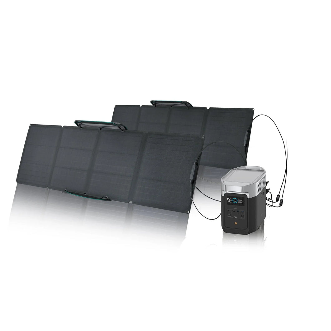 EcoFlow DELTA 2 Portable Power Station 1024Wh + Qty 2 110W Solar Panel