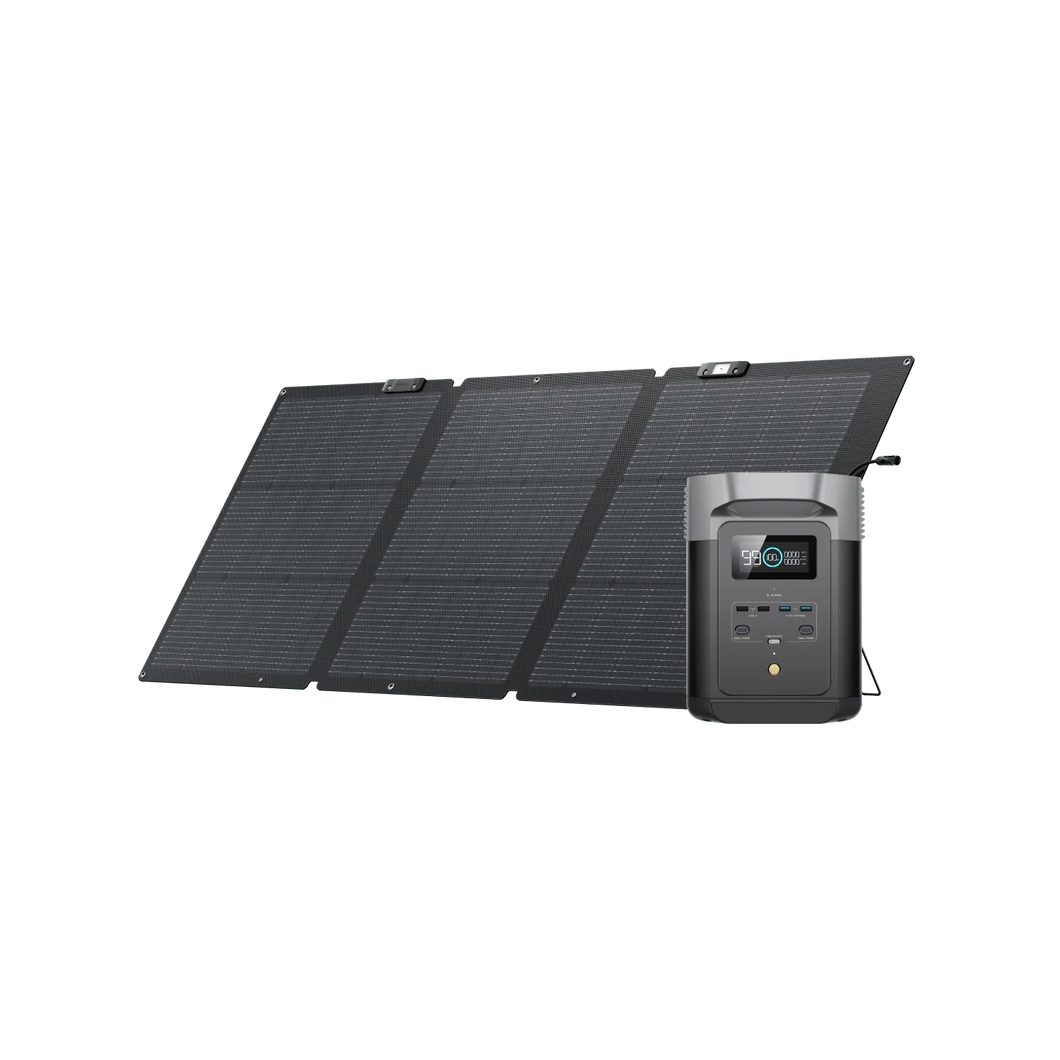 EcoFlow DELTA 2 Portable Power Station 1024Wh + One 160W Solar Panel 2 KIT