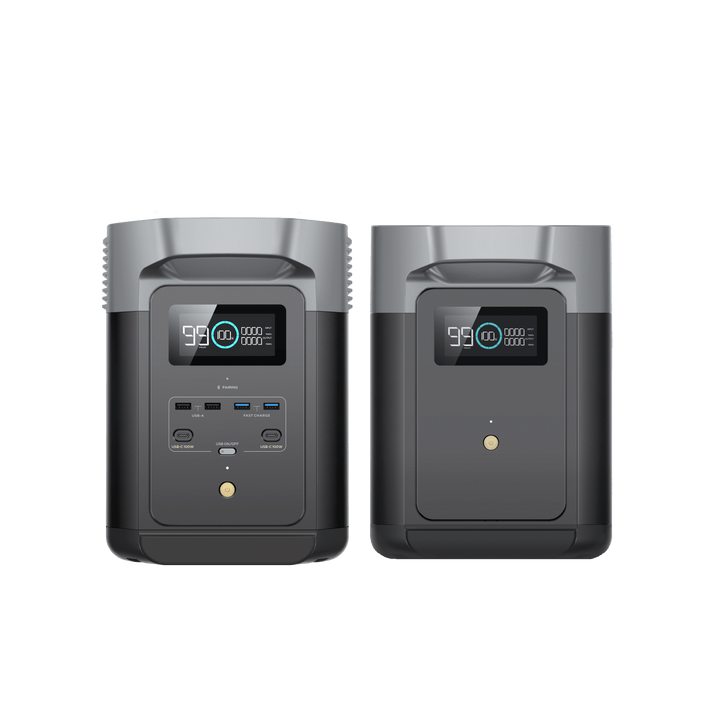 Central eléctrica X EcoFlow DELTA 2 + Un panel solar de 400 W + Una batería adicional DELTA 2