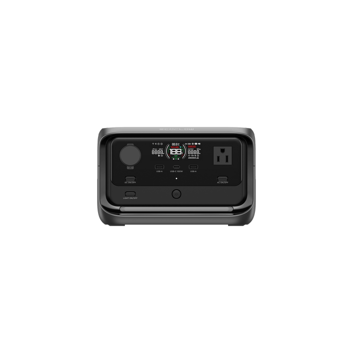 Estación de energía portátil X EcoFlow RIVER 3 Plus, capacidad de 286 Wh, salida de 600 W