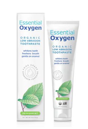 Essential Oxygen Organic Toothpaste Peppermint 4 oz Supports Fresh Breath