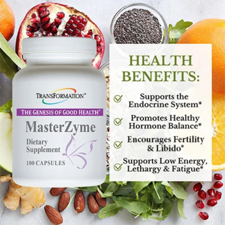 MasterZyme de Transformation Enzymes: Apoyo al equilibrio hormonal y la energía (100 cápsulas)