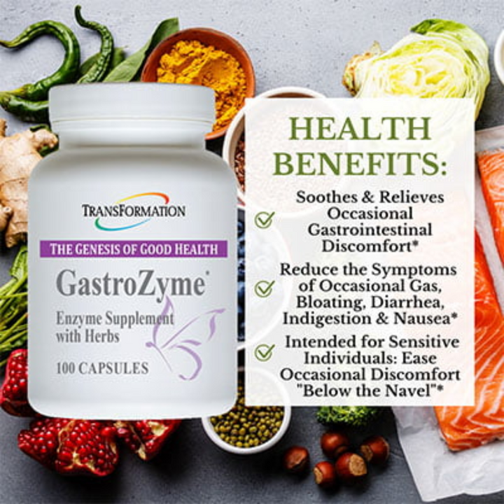 Enzimas de transformación GastroZyme: favorece la salud del sistema digestivo (100 cápsulas)