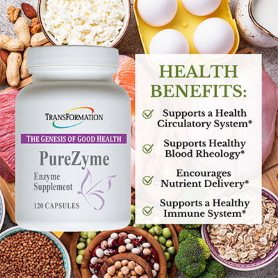 Mezcla de proteasas PureZyme de enzimas de transformación para la salud digestiva (120 cápsulas)