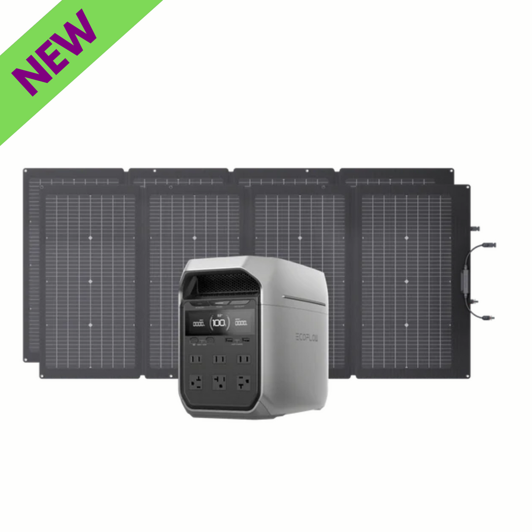 Estación de energía portátil EcoFlow DELTA 3 Plus + 2 paneles solares portátiles de 110 W