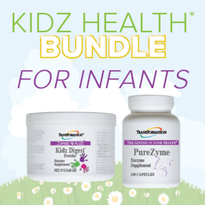 Enzimas de transformación para bebés, apoyo digestivo en polvo para niños y PureZyme (120 cápsulas)