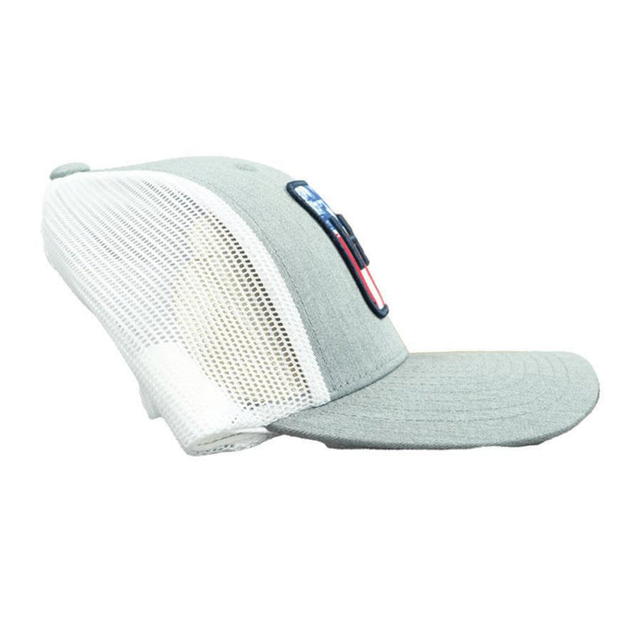 Huk Salute Trucker Hat Heather Grey One Size Comfortable Stylish Headwear