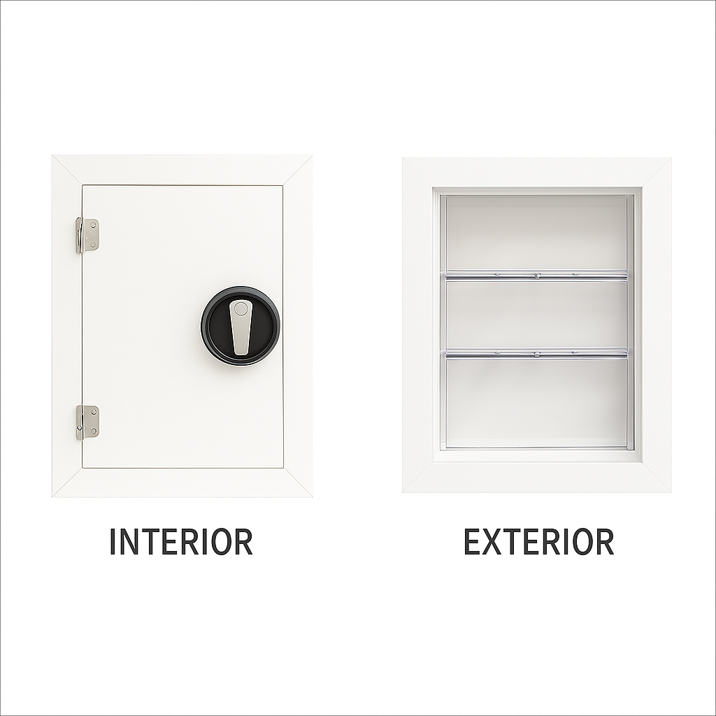 Guard Dog Pet Door – Medium Size, Secure Flush Fit, Locking Panel, Weatherproof