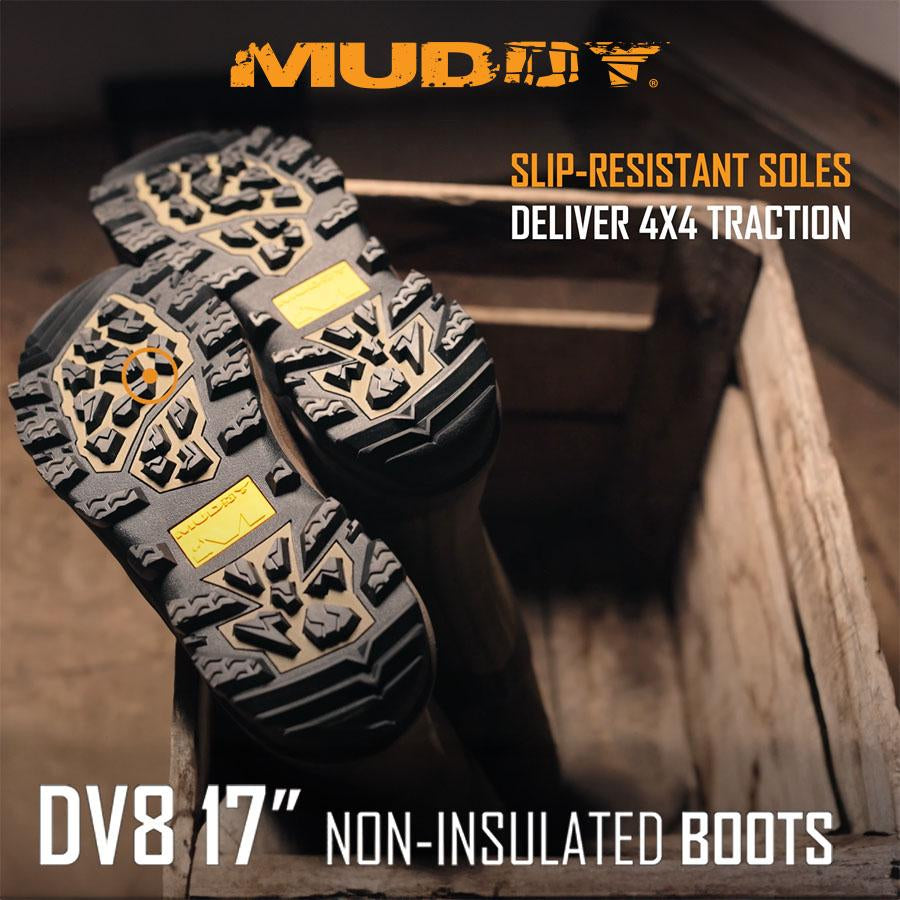 MUDDY DV8 17 Inch Non-Insulated Boots Clay Size 7D Outdoor Footwear