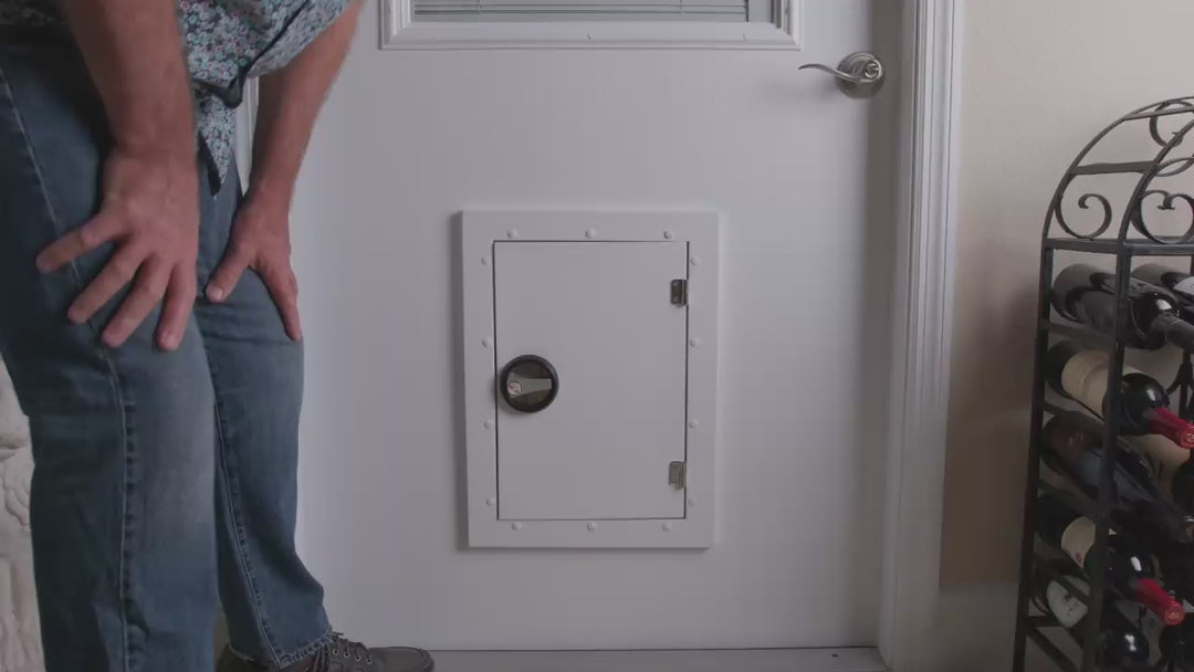 Guard Dog Pet Door – Medium Size, Secure Flush Fit, Locking Panel, Weatherproof