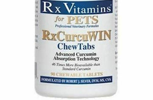 Rx Vitamins For Pets Rx CurcuWIN For Cats and Dogs 90 Chewable Tablets 2 PACK