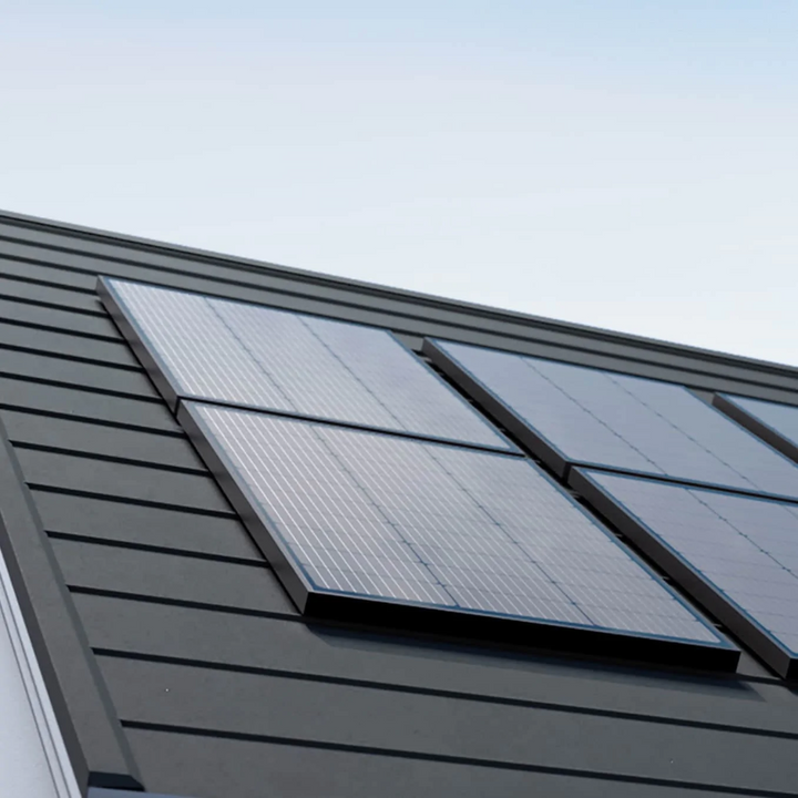 EcoFlow 100W Rigid Solar Panel x 2  and 2 feet High Efficiency All Black IP68 Waterproof