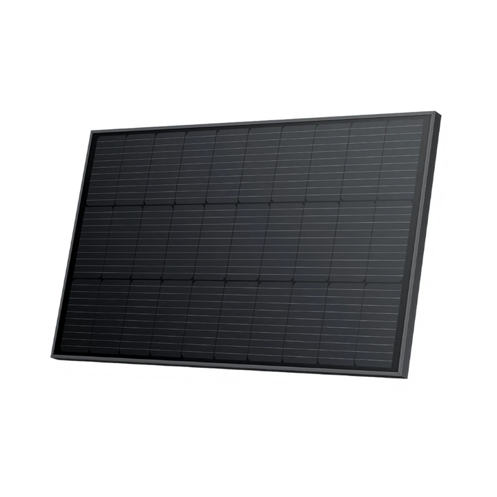EcoFlow 100W Rigid Solar Panel x 2  and 2 feet High Efficiency All Black IP68 Waterproof