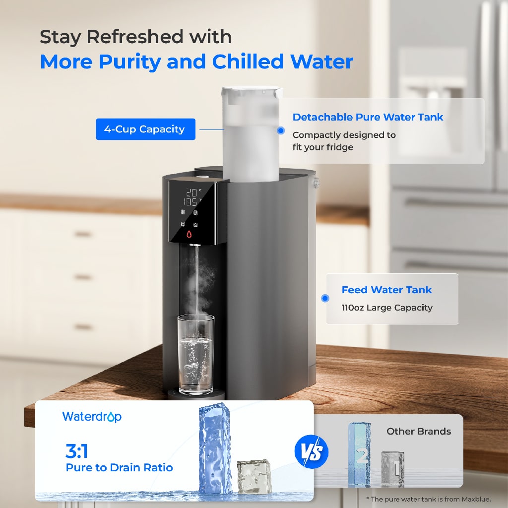 Waterdrop C1H 6 Stage Instant Hot Water CoreRO System 3:1 5 Temperature Options