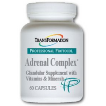 Load image into Gallery viewer, Transformation Enzymes Adrenal Complex Synergistic Formula 60 Caps bottle, dietary supplement for adrenal support.
