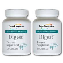 Load image into Gallery viewer, Transformation Enzymes Digest health supplement 120 capsules 2 pack bottle.
