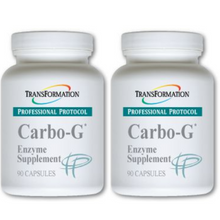 Load image into Gallery viewer, Transformation Enzymes Carbo-G Digest-Aid bottles with 90 capsules for gut health.
