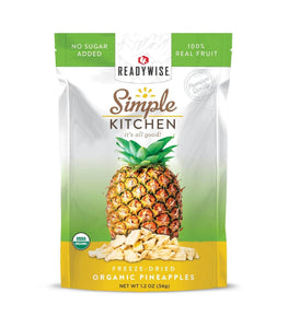 ReadyWise Simple Kitchen Organic FreezeDried Pineapples 1.2 Oz 12 PACK