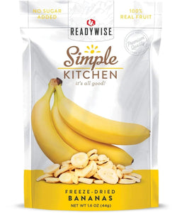 ReadyWise Freeze-Dried Bananas 1.6 Oz 20 PACK 3 YEAR SHELF LIFE