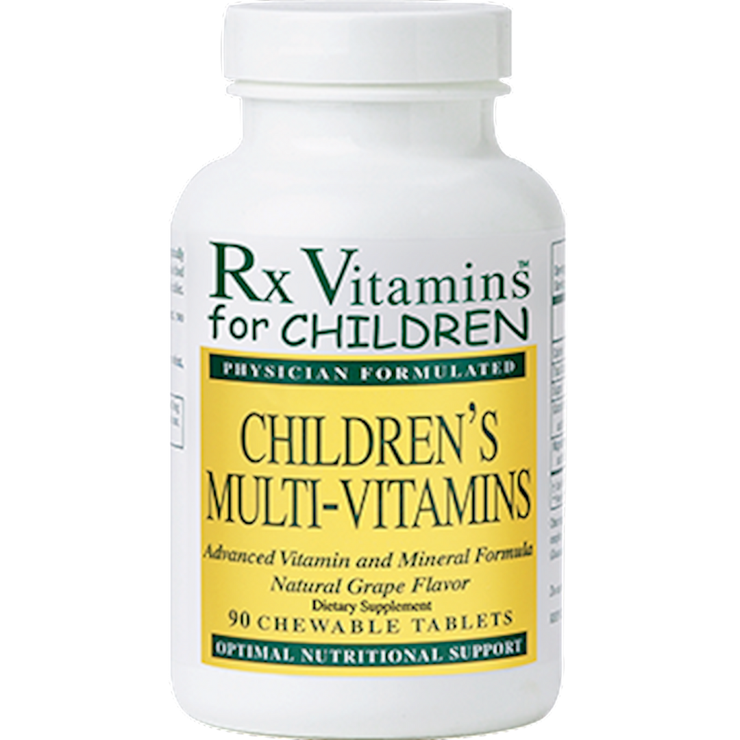 Multivitamínico infantil Rx Vitamins, 90 comprimidos masticables con sabor a uva para niños